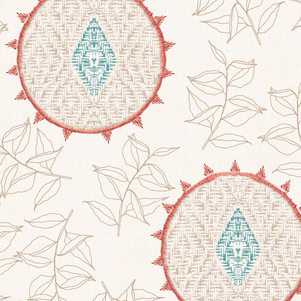 Minimalist Stitch Indie Blanched Almond Linen Sheer Curtain Set of 2 -(DS561B)