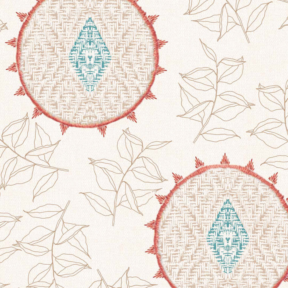 Minimalist Stitch Indie Blanched Almond Linen Sheer Curtain Set of 2 -(DS561B)