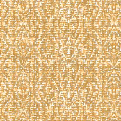 MacraMagic Geometric Harvest Gold Linen Sheer Curtain Set of 2 -(DS565A)