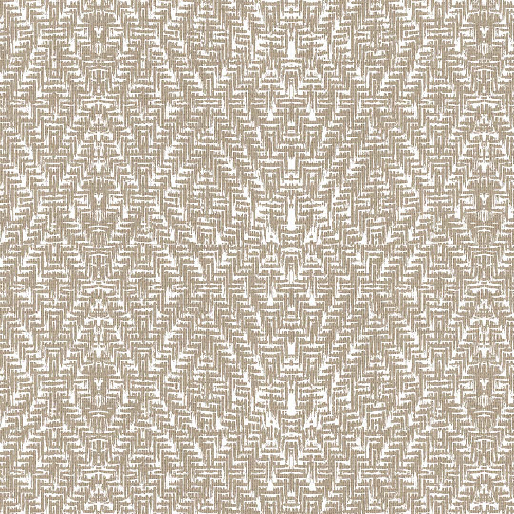 MacraMagic Geometric Almond Frost Linen Sheer Curtain Set of 2 -(DS565C)