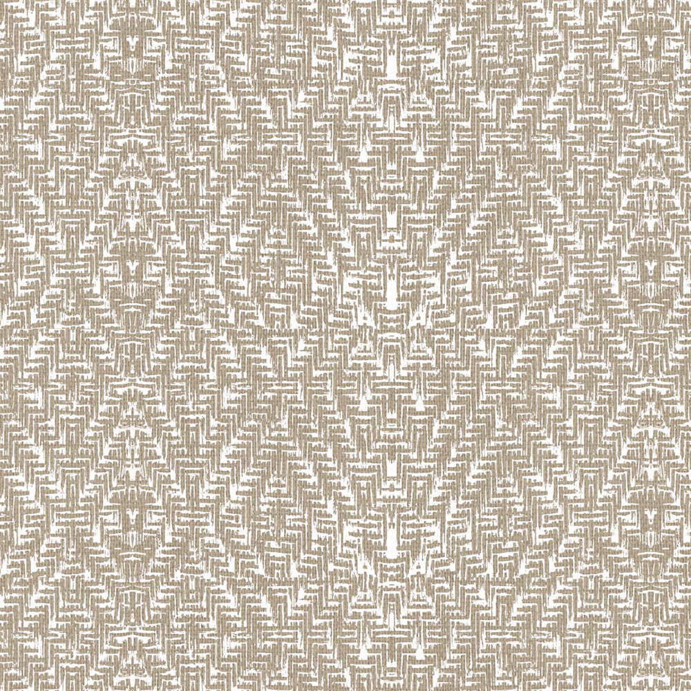 MacraMagic Geometric Almond Frost Linen Sheer Curtain Set of 2 -(DS565C)