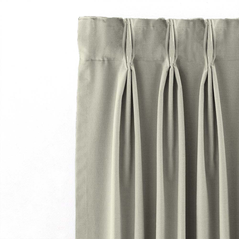 Jacquard Room Darkening Curtains in Sand Fossil Set Of 2 - (P57)