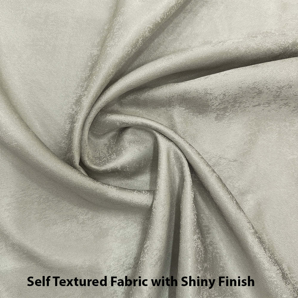 Jacquard Room Darkening Curtains in Sand Fossil Set Of 2 - (P57)