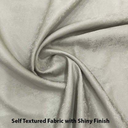 Jacquard Room Darkening Curtains in Sand Fossil Set Of 2 - (P57)