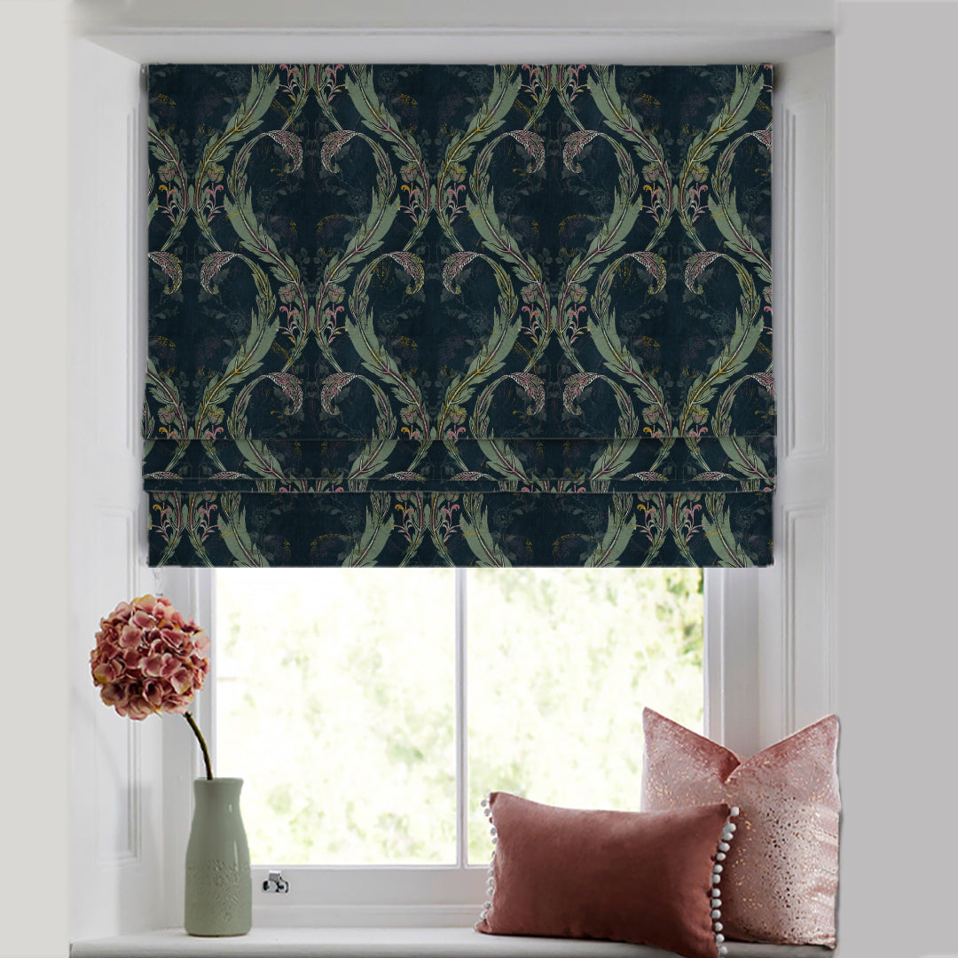 Imperial Canopy Indie Yankees Blue Roman Blind -(DS594A)