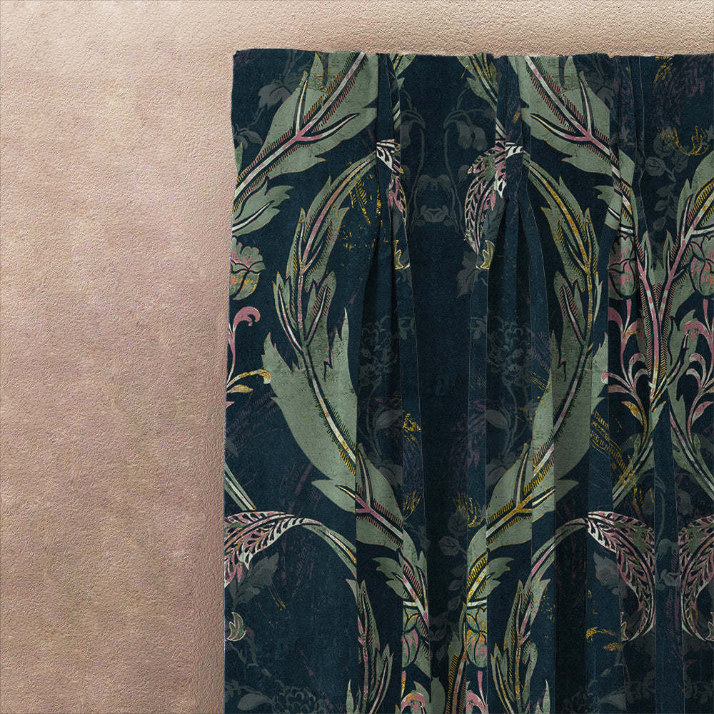 Imperial Canopy Combination Yankees Blue Dimout Curtain Set Of 4 -(DS594AOP04)