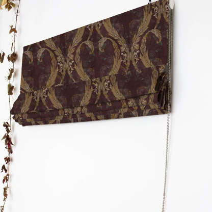 Imperial Canopy Indie Coffee Brown Roman Blind -(DS594B)