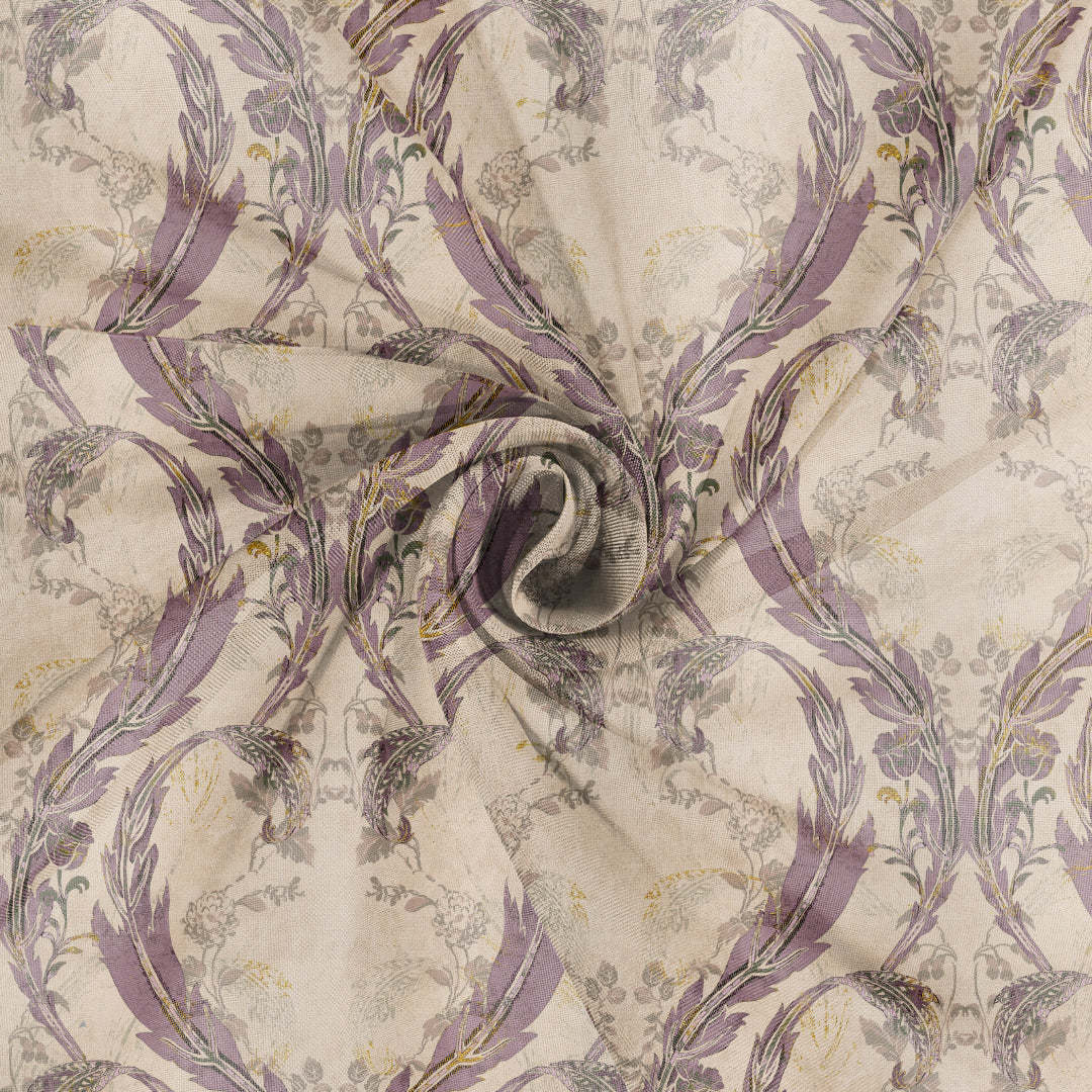 Imperial Canopy Indie Dark Vanilla Beige Sheer Curtain Set Of 2 -(DS594C)