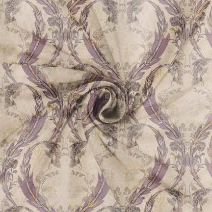 Imperial Canopy Indie Dark Vanilla Beige Sheer Curtain Set Of 2 -(DS594C)