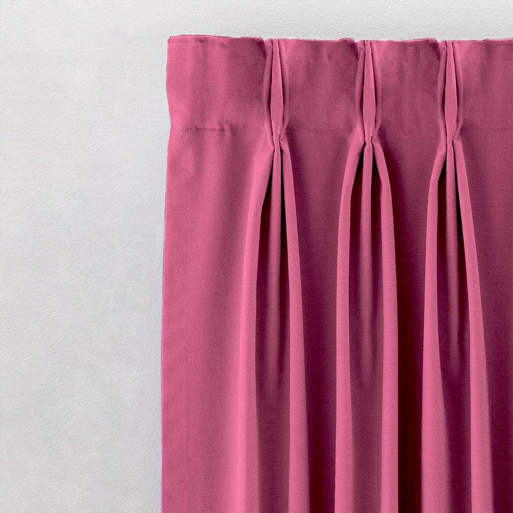 Jacquard Room Darkening Curtains in Punch Pink Set Of 2 - (P62)