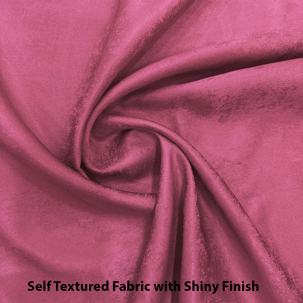 Jacquard Room Darkening Curtains in Punch Pink Set Of 2 - (P62)