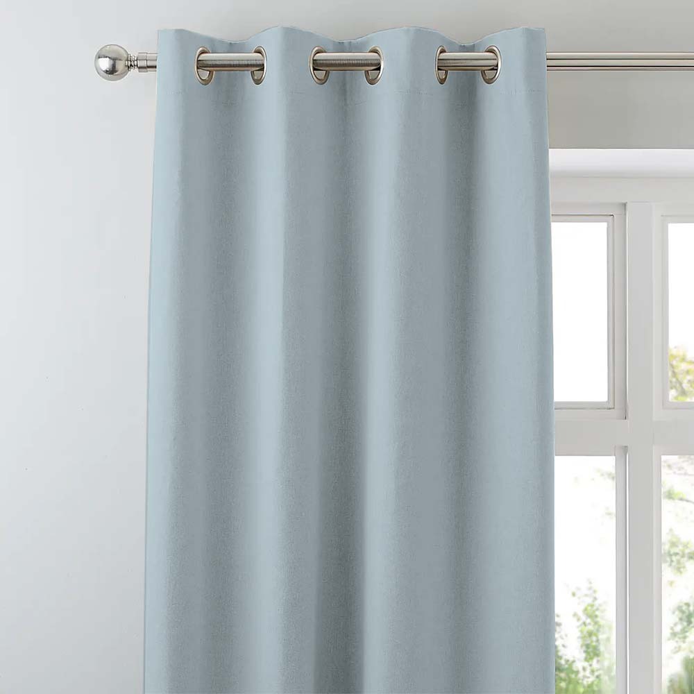 Jacquard Room Darkening Curtains in Baby Blue Set Of 2 - (P63)