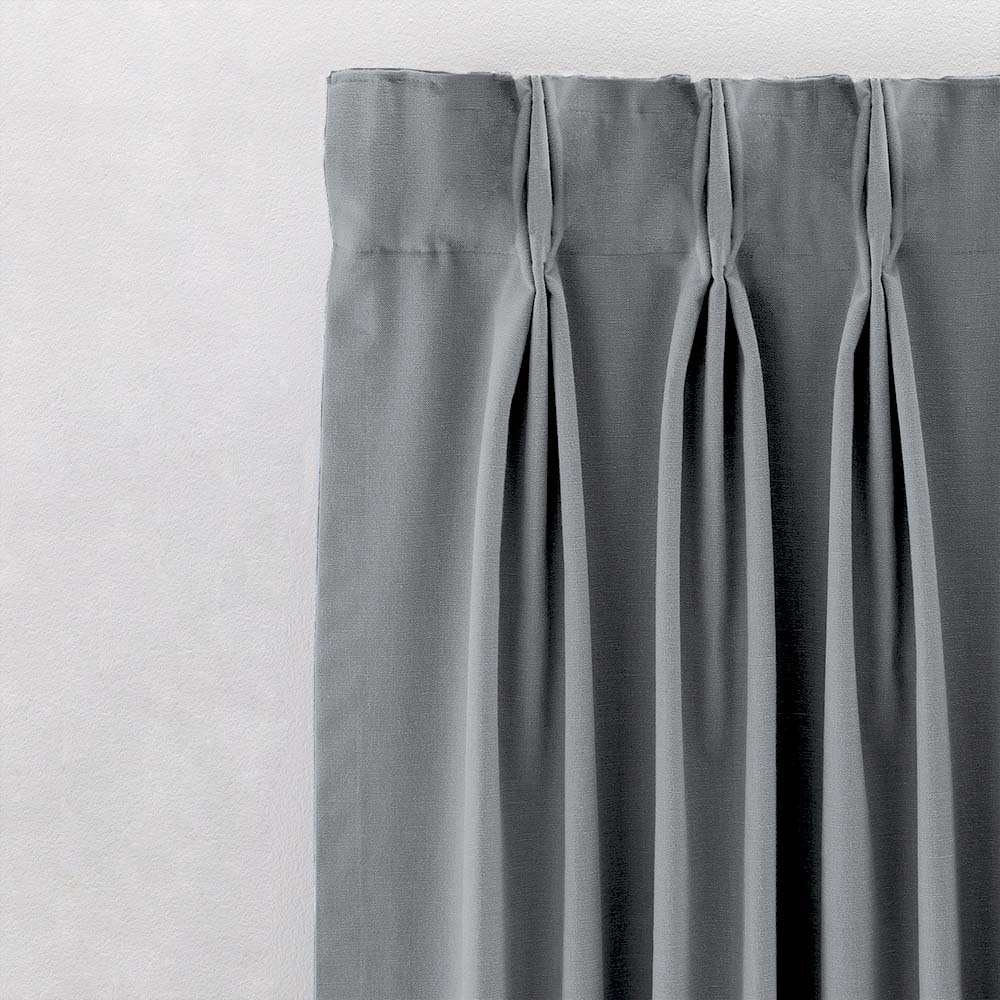 Jacquard Room Darkening Curtains in Lava Grey Set Of 2 - (P67)