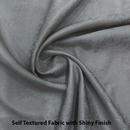 Jacquard Room Darkening Curtains in Lava Grey Set Of 2 - (P67)