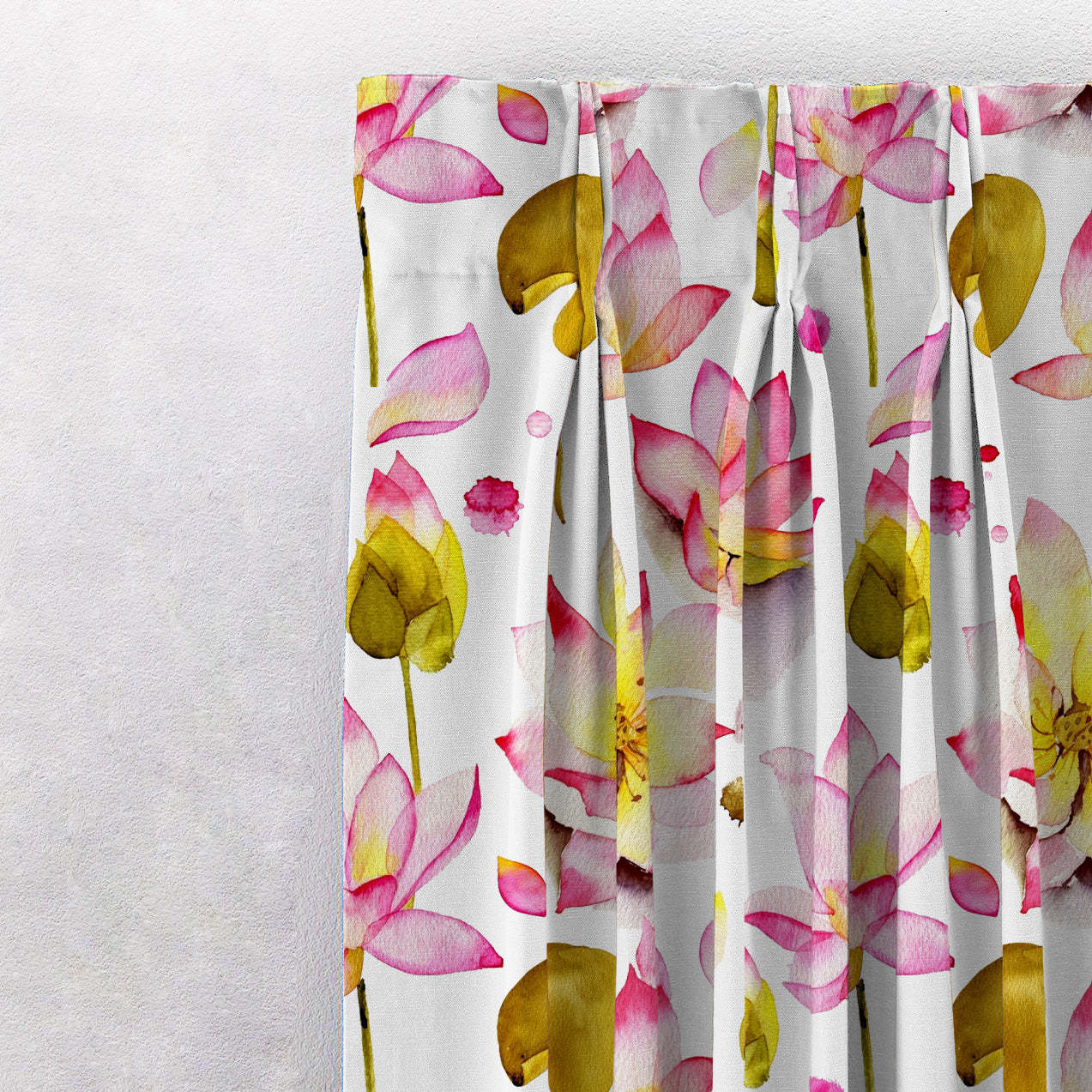 Elegant Floral Print Room Darkening Curtains- Set of 2 - DS06A