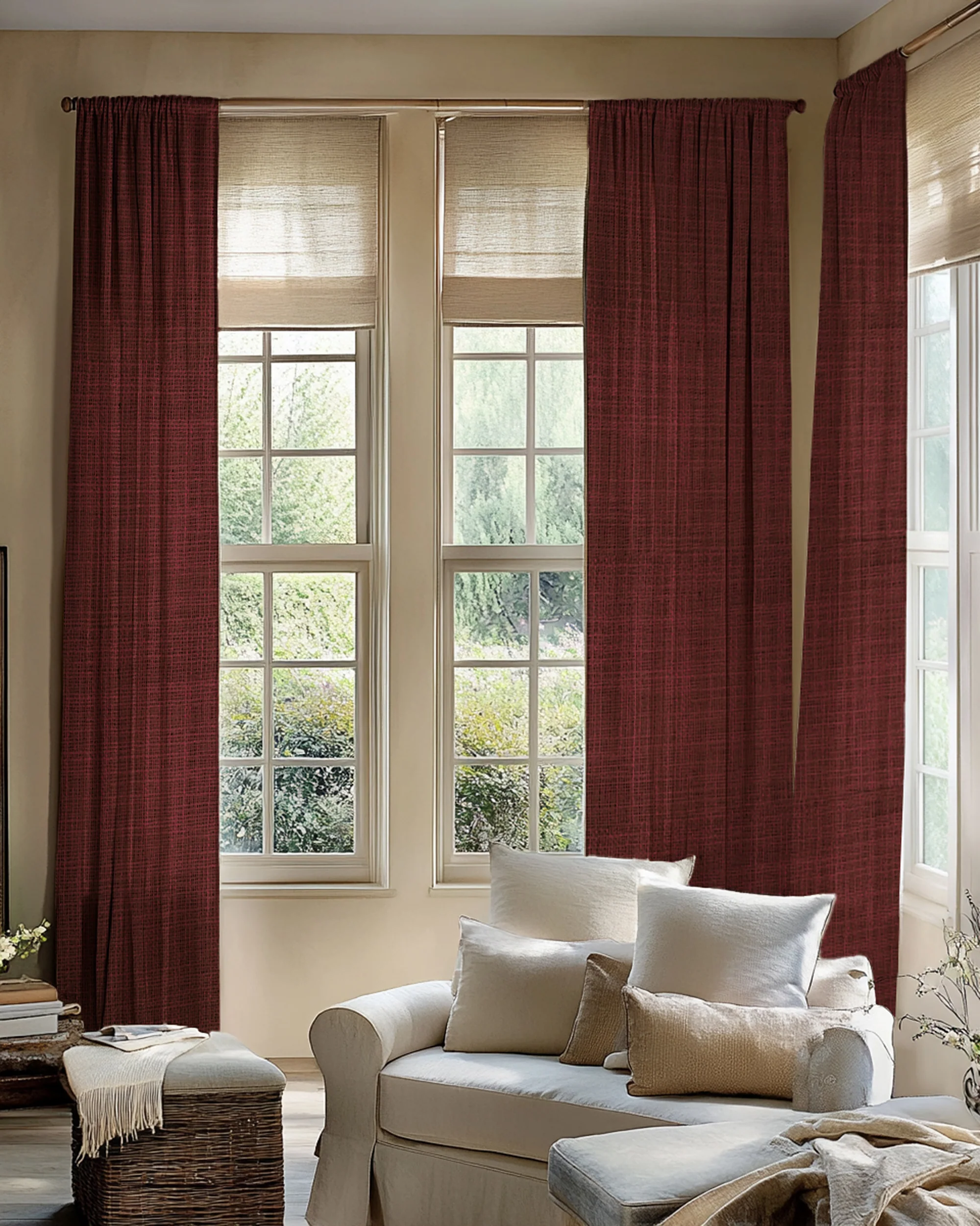 Jupiter Linen Look Soft Heavyweight Sheer Custom Curtain