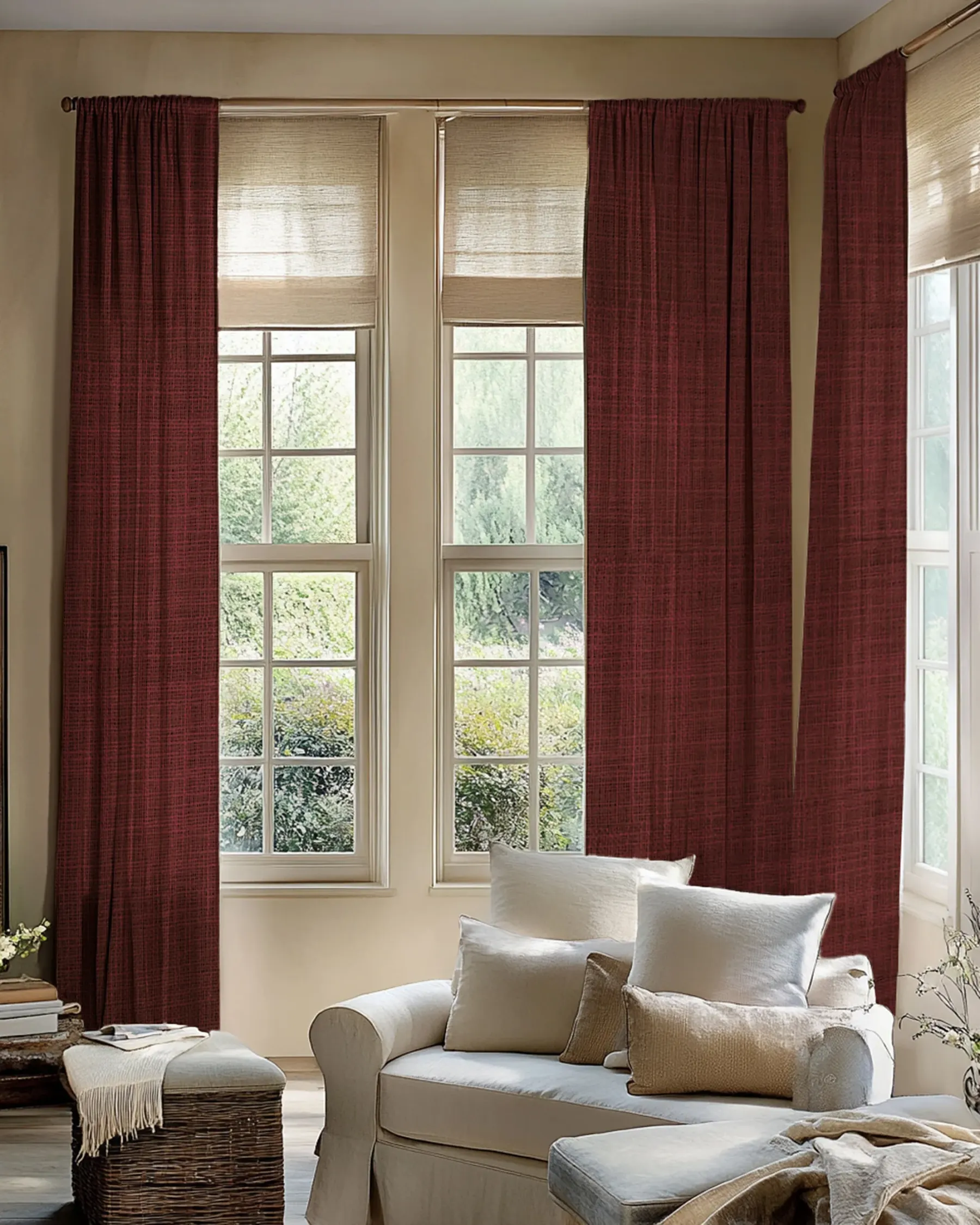Jupiter Linen Look Soft Heavyweight Sheer Custom Curtain