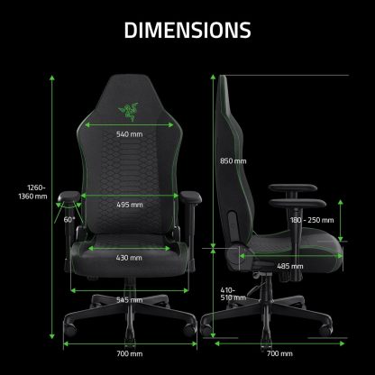 Razer Iskur V2 X Gaming Chair, Lumbar Support, Black