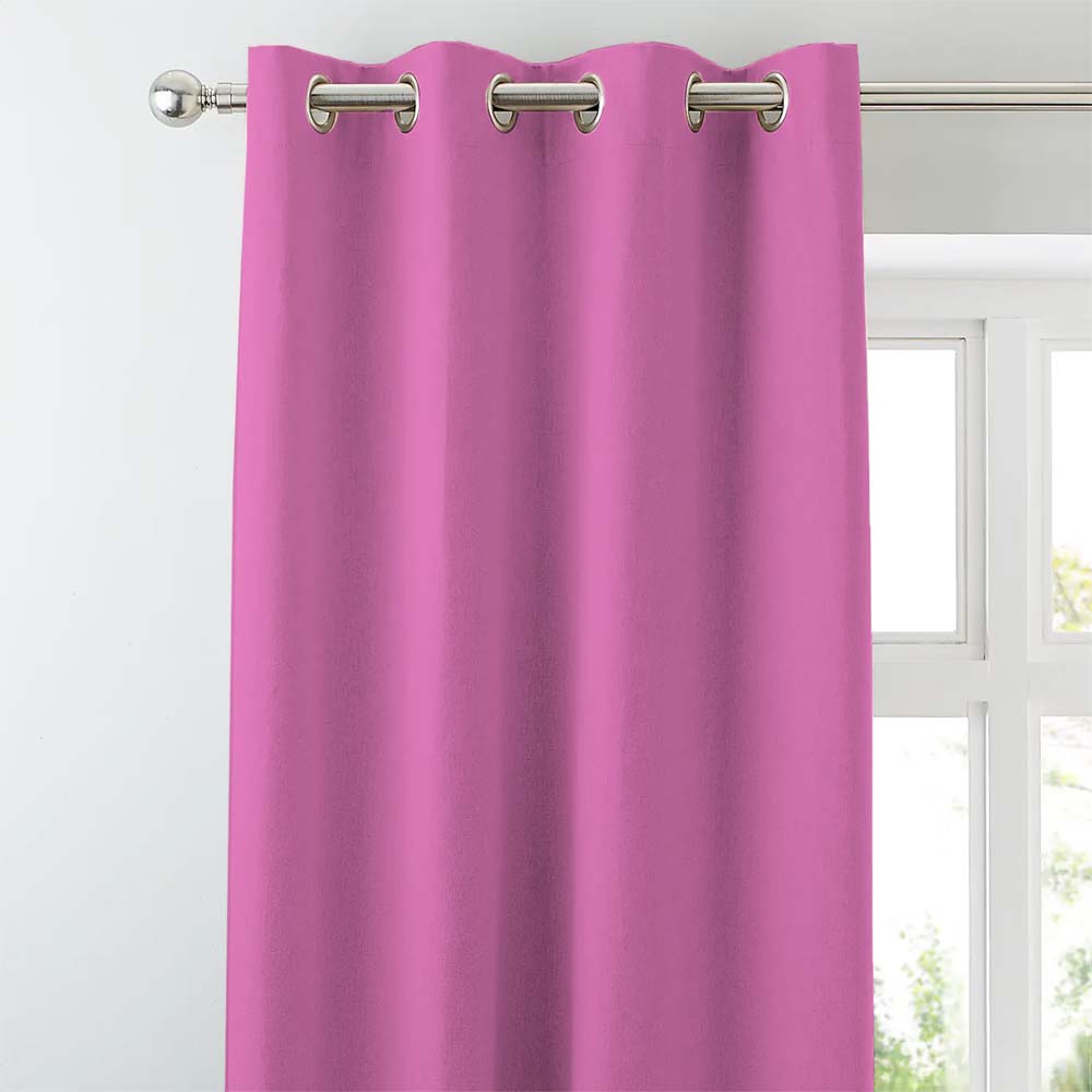 Jacquard Room Darkening Curtains in Doll Pink Set Of 2 - (P74)
