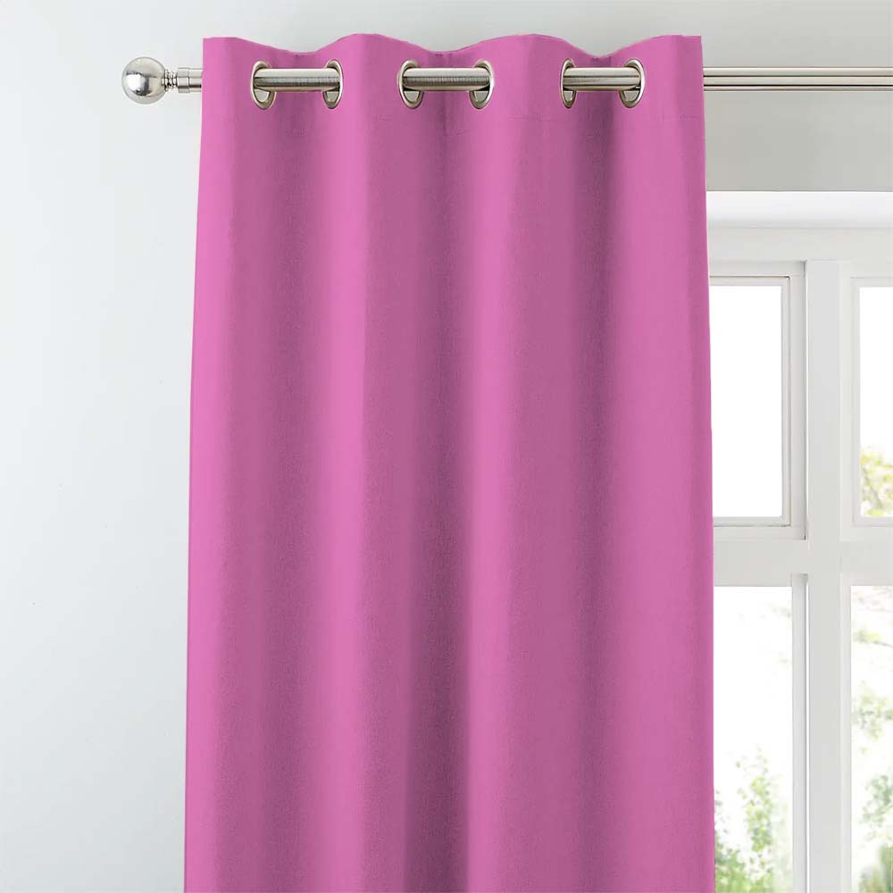 Jacquard Room Darkening Curtains in Doll Pink Set Of 2 - (P74)