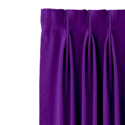 Jacquard Room Darkening Curtains in Russian Violet Set Of 2 - (P76)