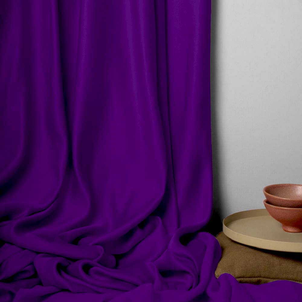 Jacquard Room Darkening Curtains in Russian Violet Set Of 2 - (P76)