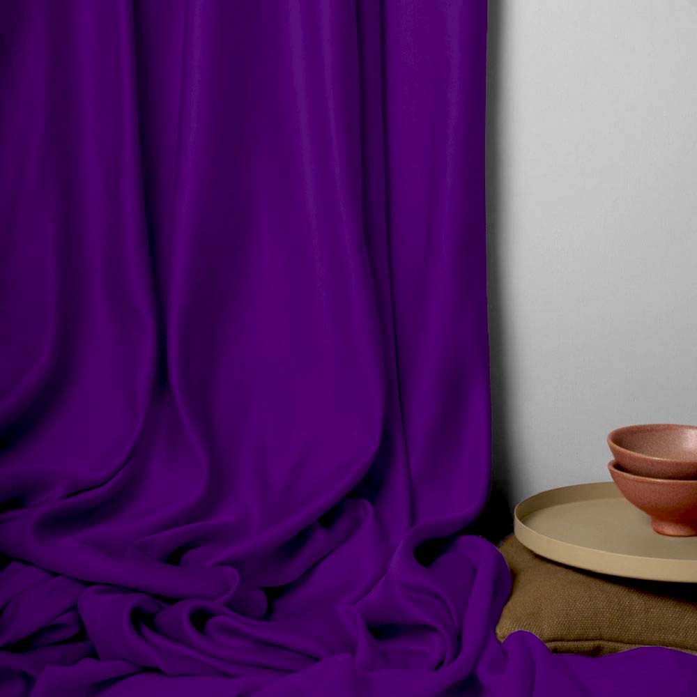 Jacquard Room Darkening Curtains in Russian Violet Set Of 2 - (P76)