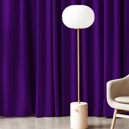 Jacquard Room Darkening Curtains in Russian Violet Set Of 2 - (P76)