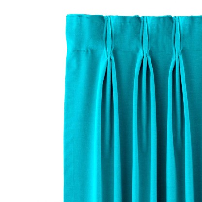 Jacquard Room Darkening Curtains in Blue Topaz Set Of 2 - (P79)