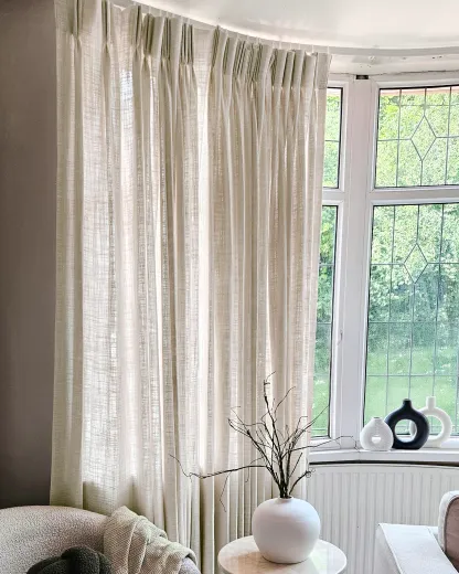 Jupiter Linen Look Soft Heavyweight Sheer Custom Curtain