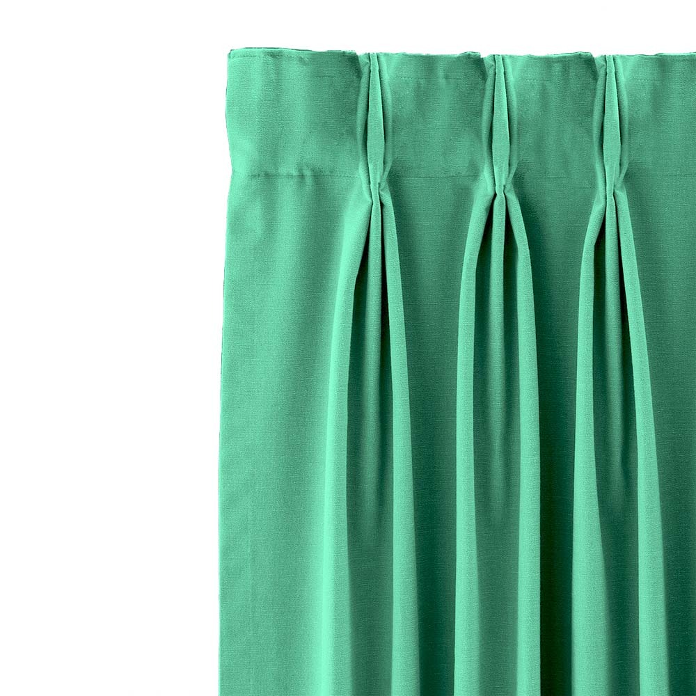 Jacquard Room Darkening Curtains in Just Green Set Of 2 - (P81)