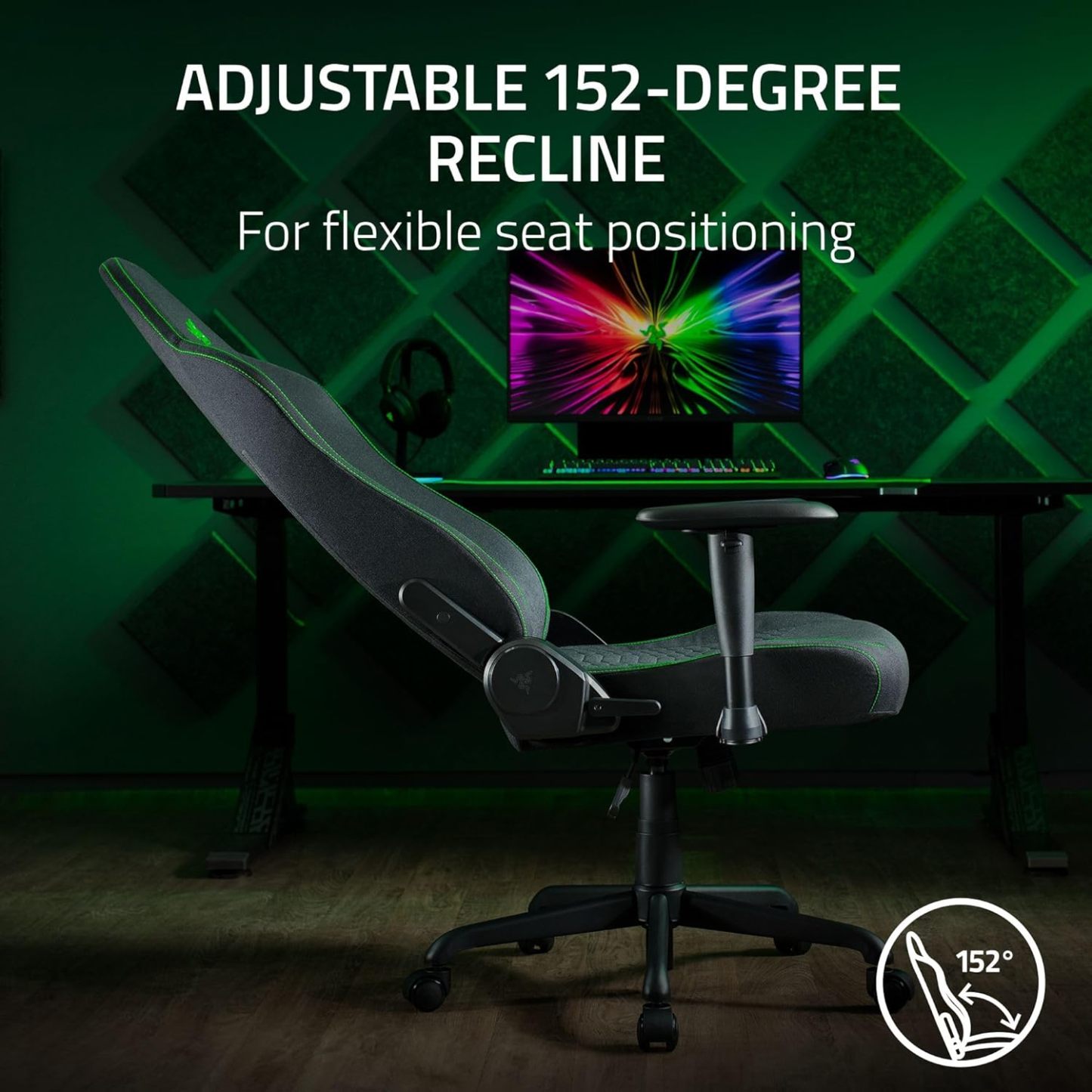 Razer Iskur V2 X Gaming Chair, Lumbar Support, Black