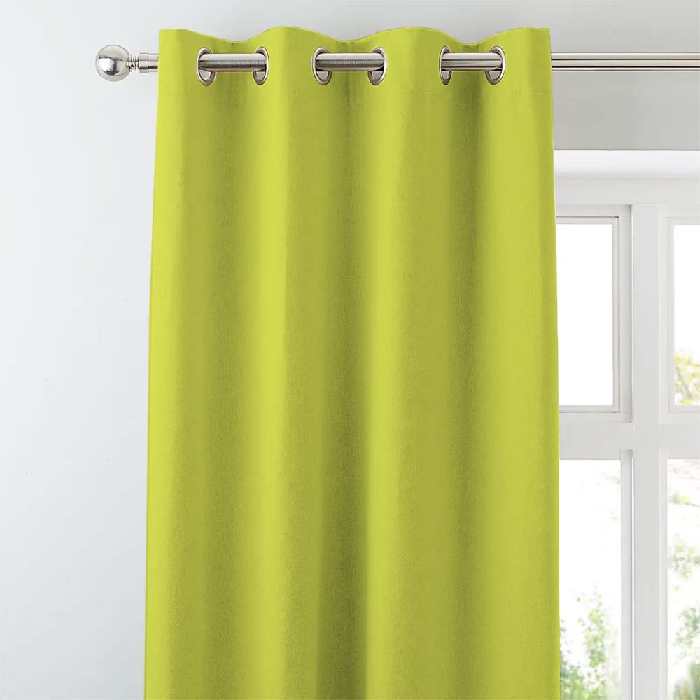 Jacquard Room Darkening Curtains in Limeade Green Set Of 2 - (P82)