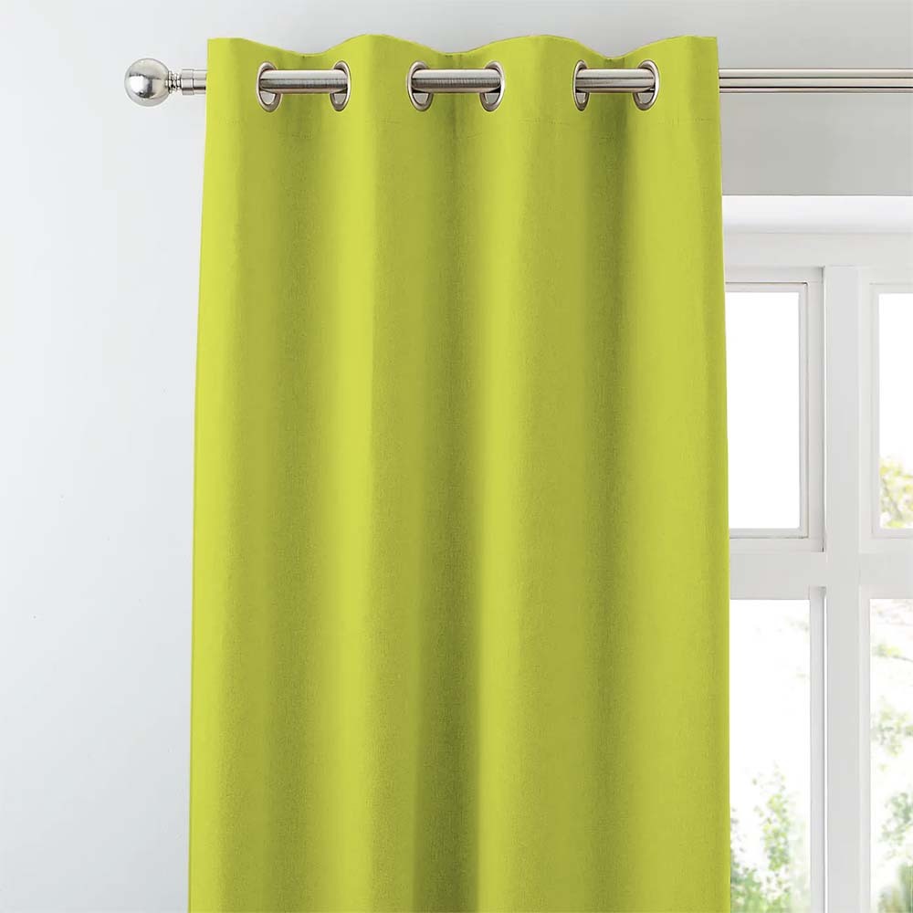 Jacquard Room Darkening Curtains in Limeade Green Set Of 2 - (P82)