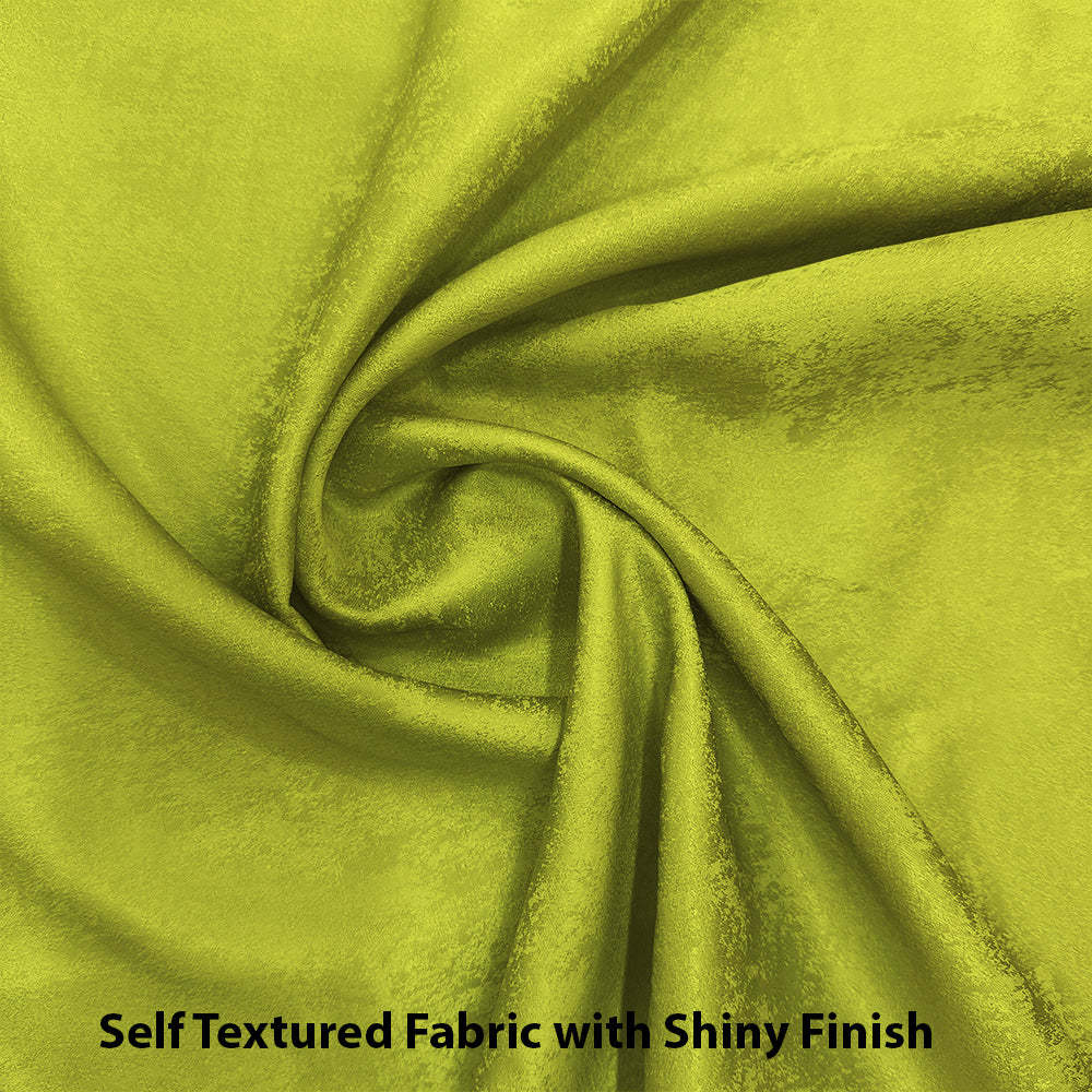 Jacquard Room Darkening Curtains in Limeade Green Set Of 2 - (P82)