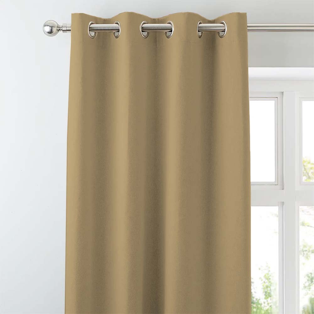 Jacquard Room Darkening Curtains in Hazelnut Brown Set Of 2 - (P85)