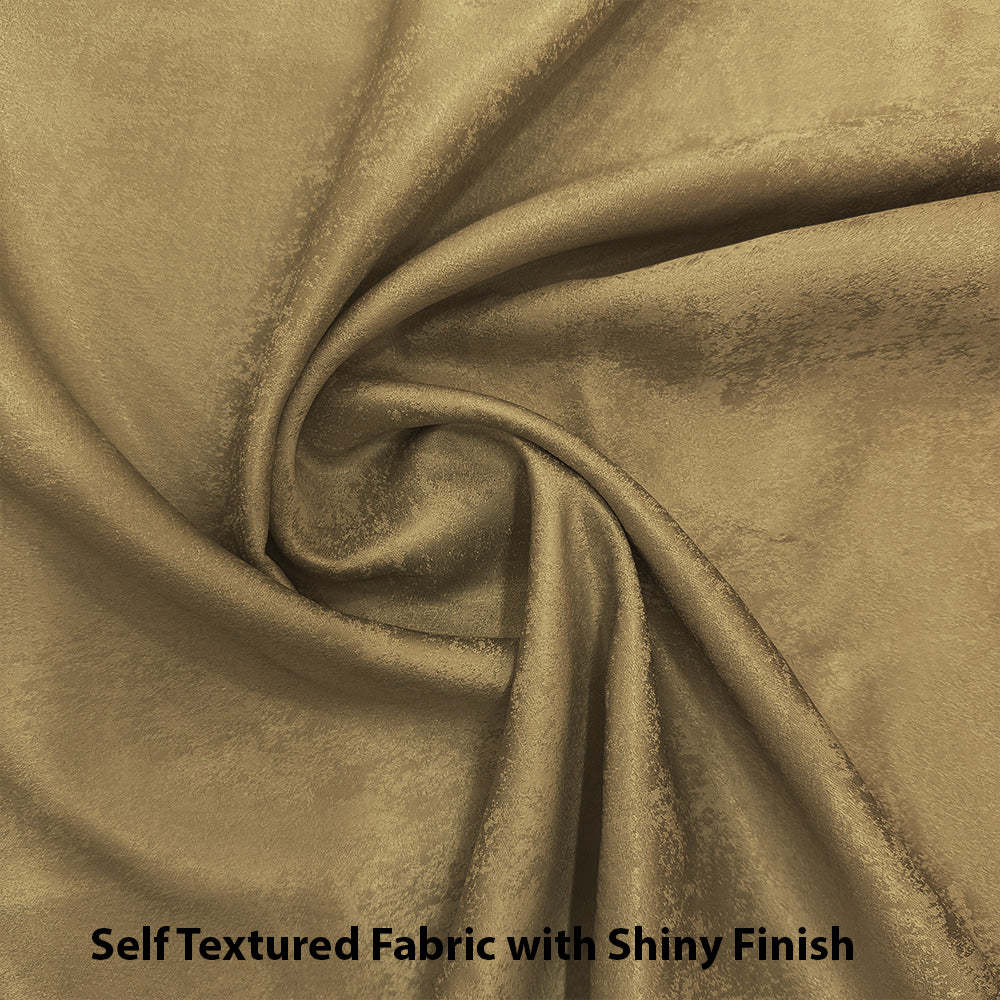 Jacquard Room Darkening Curtains in Hazelnut Brown Set Of 2 - (P85)