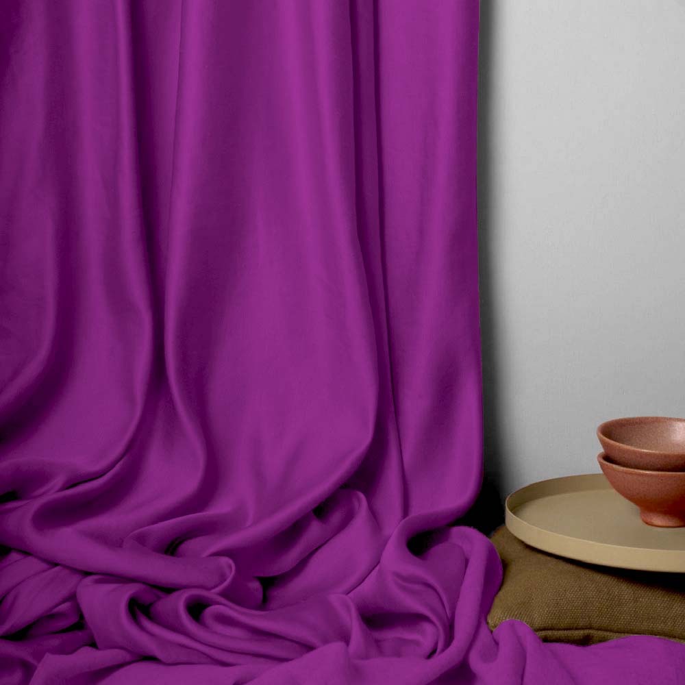 Jacquard Room Darkening Curtains in Patriarch Purple Set Of 2 - (P87)
