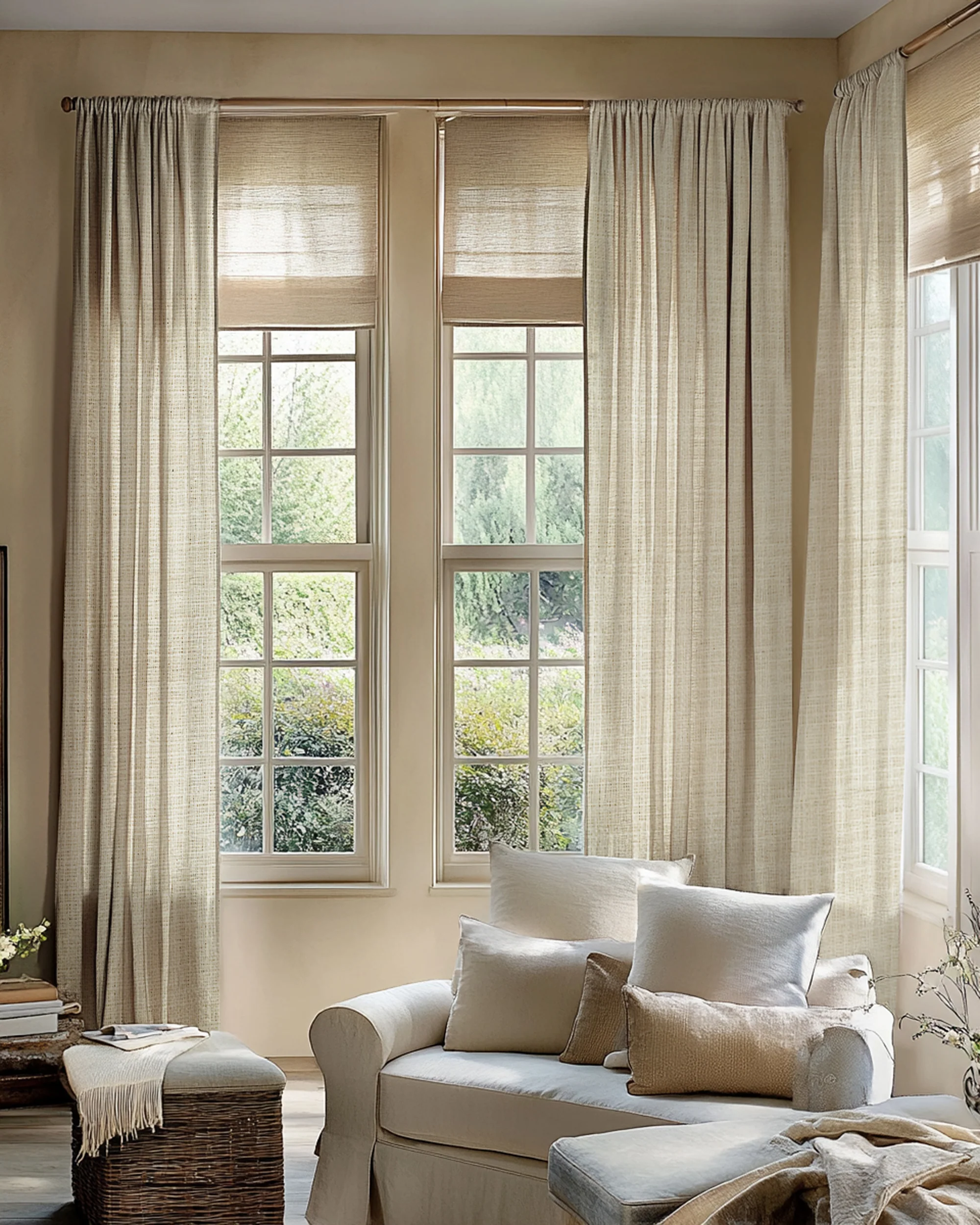 Jupiter Linen Look Soft Heavyweight Sheer Custom Curtain