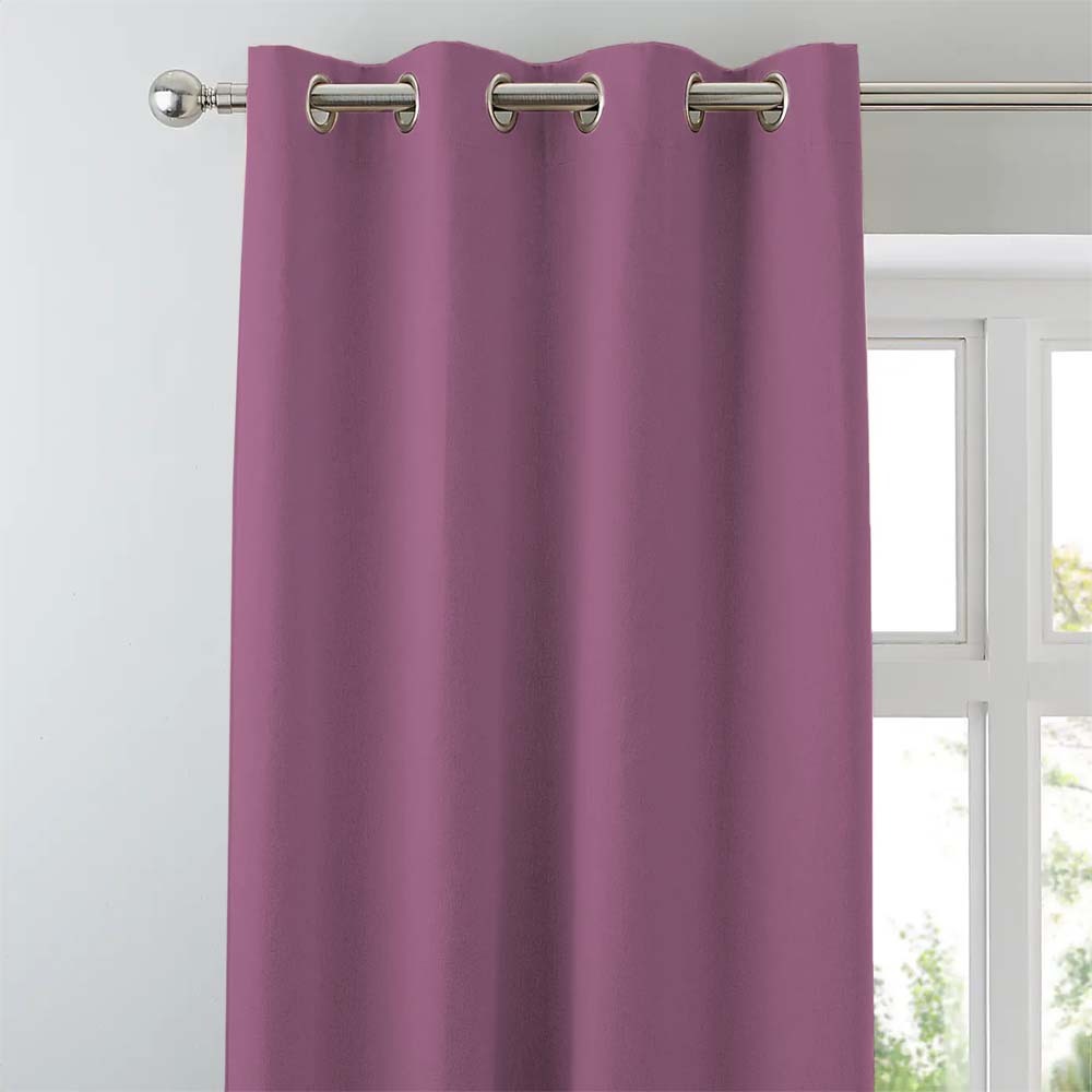 Jacquard Room Darkening Curtains in Claret Shadow Set Of 2 - (P94)