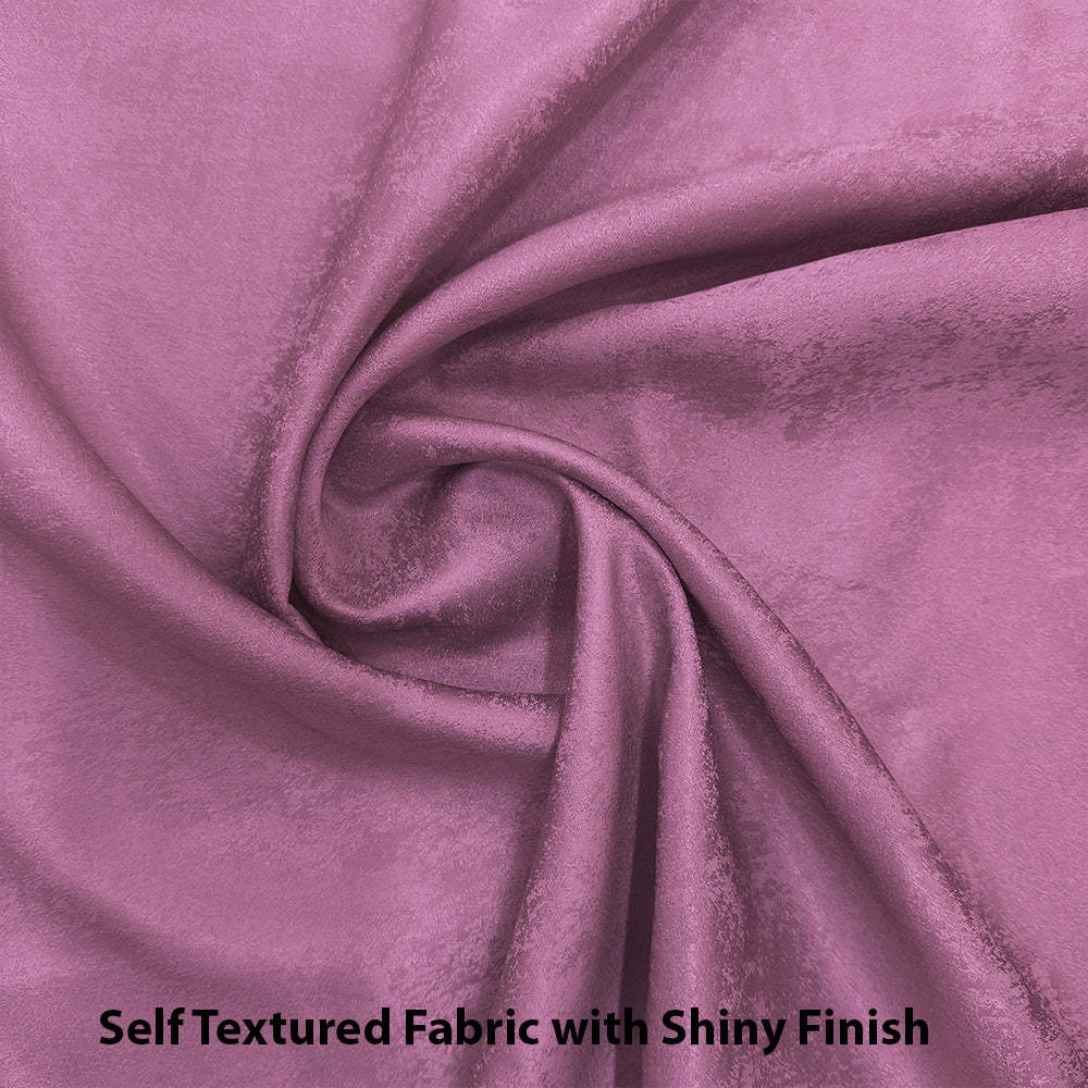 Jacquard Room Darkening Curtains in Claret Shadow Set Of 2 - (P94)
