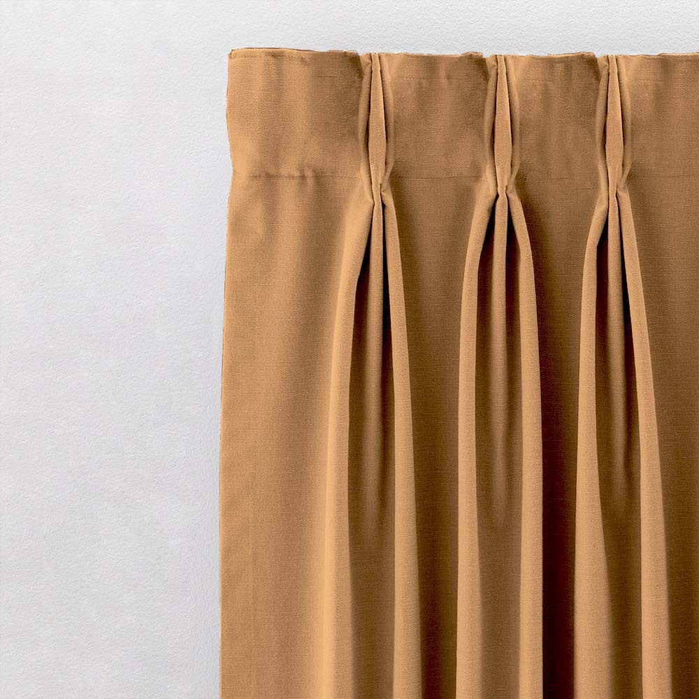Jacquard Room Darkening Curtains in Goldfish Orange Set Of 2 - (P95)