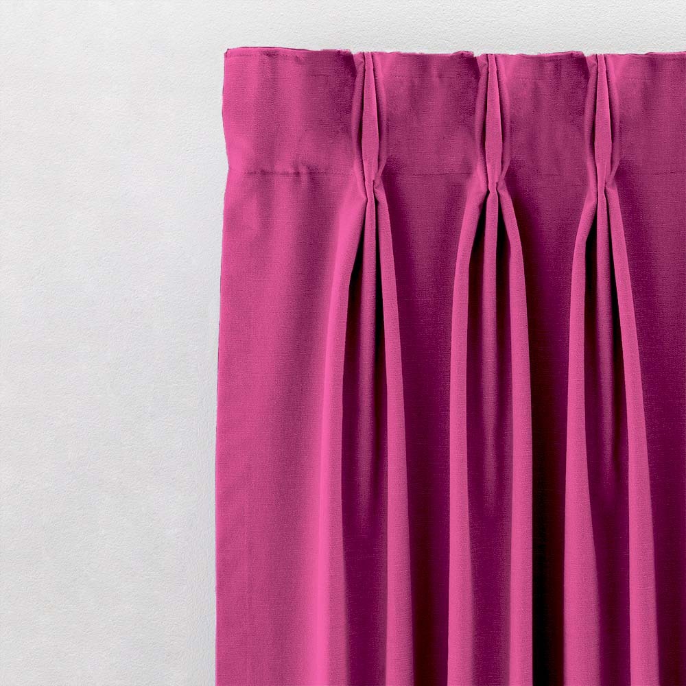 Jacquard Room Darkening Curtains in Telemagenta Pink Set Of 2 - (P96)