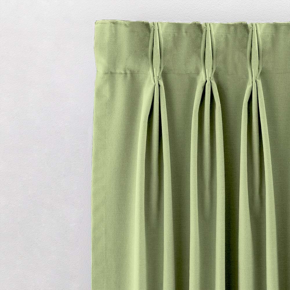 Jacquard Room Darkening Curtains in Firefly Green Set Of 2 - (P98)