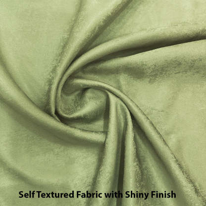 Jacquard Room Darkening Curtains in Firefly Green Set Of 2 - (P98)