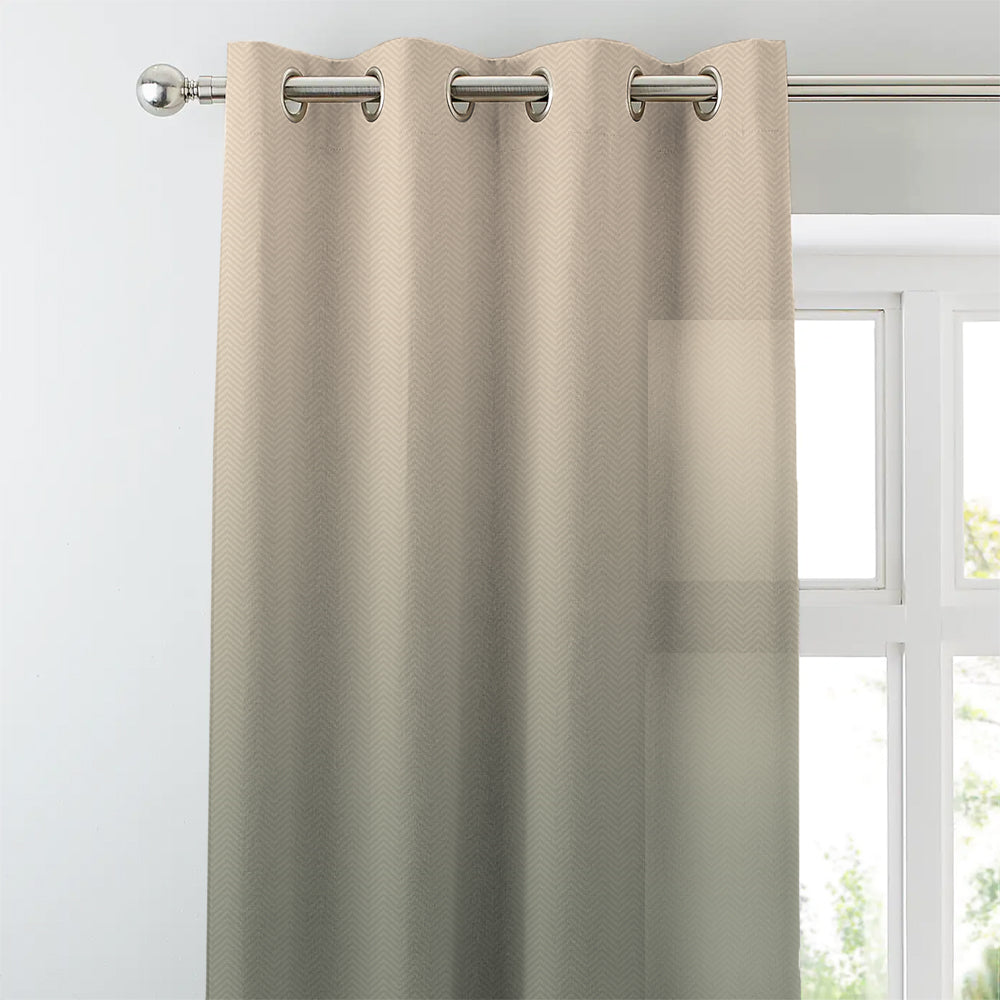 Digital Boho Printed Twill Textured Room Darkening Curtains Set Of 2 - DSBH04