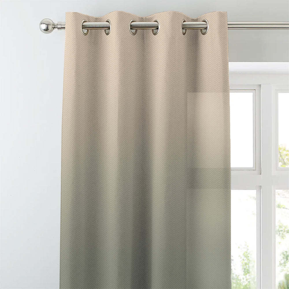 Digital Boho Printed Twill Textured Room Darkening Curtains Set Of 2 - DSBH04