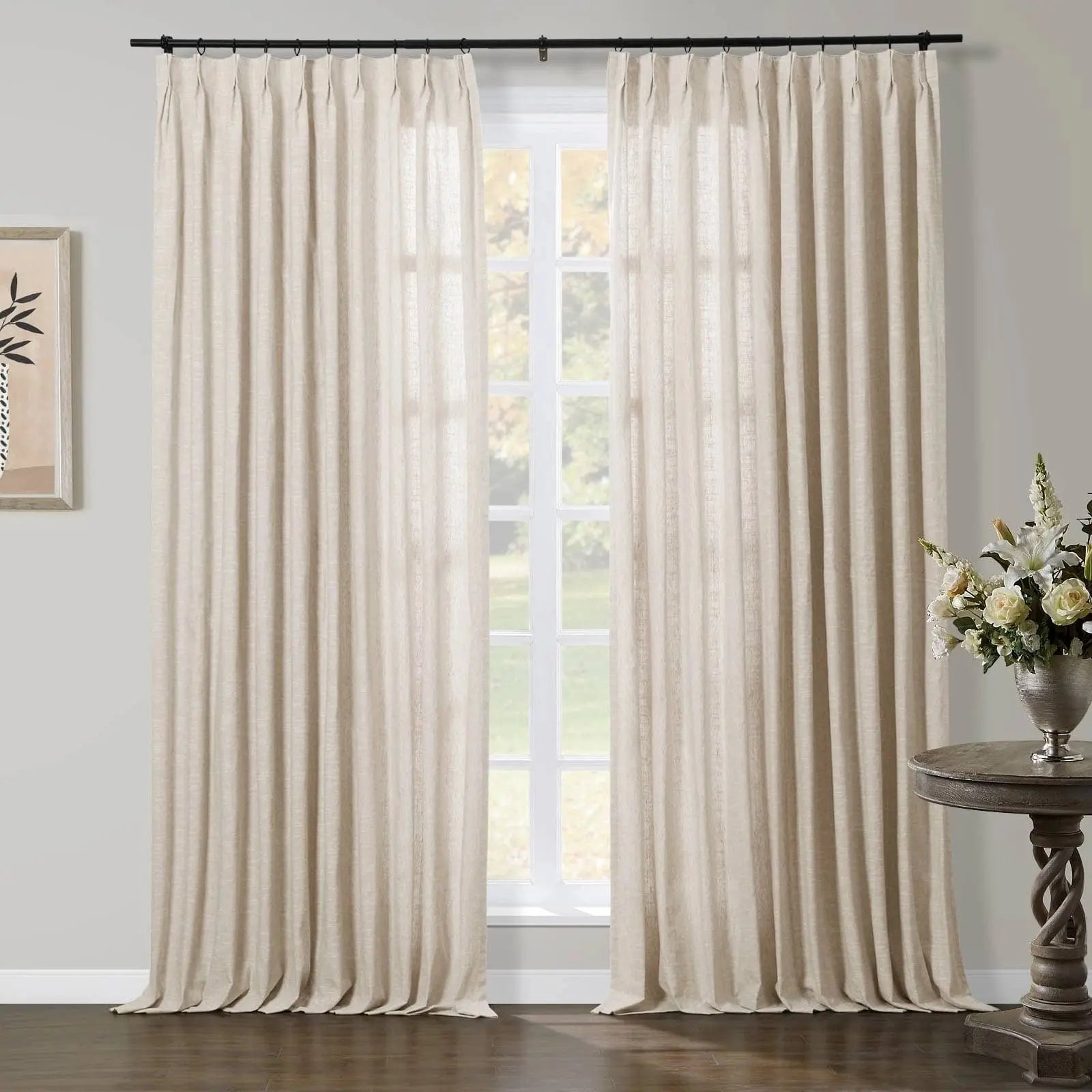 Jawara Luxury Linen Cotton Curtain Pleated TWOPAGES