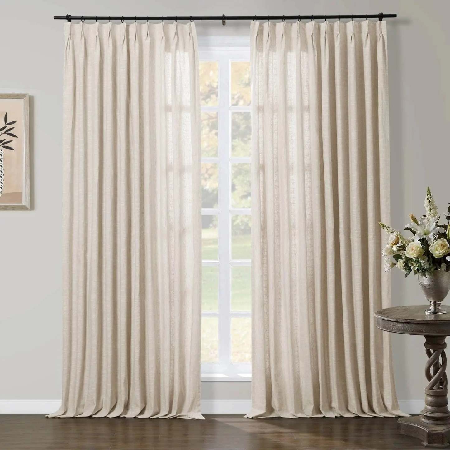 Jawara Luxury Linen Cotton Curtain Pleated TWOPAGES