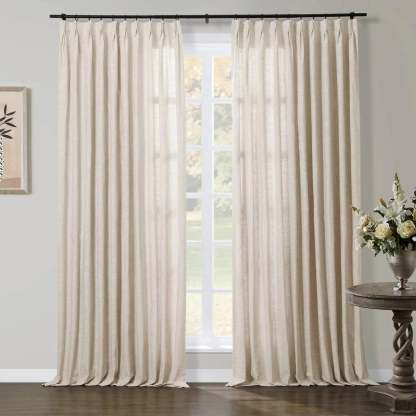 Jawara Luxury Linen Cotton Curtain Pleated TWOPAGES